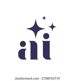 Icono de inteligencia artificial digital Diseño moderno limpio