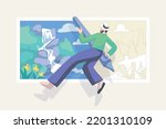 Digital artist concept illustrations vector art