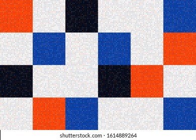 Digital artwork graphic design of simple vector pattern made with geometric shapes and forms, great for web design, website header, business card, invitation, poster, textile print, background.