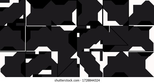 Digital artwork graphic design of simple vector pattern made with geometric shapes and forms, great for web design, website header, business card, invitation, poster, textile print, background.