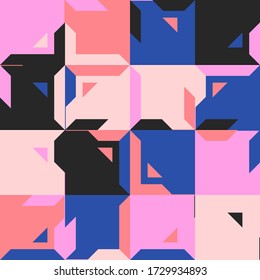 Diseño gráfico de ilustraciones digitales de un simple patrón vectorial hecho con formas y formas geométricas, genial para el diseño web, encabezado de sitio web, tarjeta de visita, invitación, afiche, impresión textil, fondo.