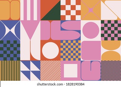 Digitales Kunstwerk Grafik-Design von einfachen Vektormuster mit geometrischen Formen und Formen, ideal für Web-Design, Website-Header, Visitenkarte, Einladung, Poster, Stoffdruck, Hintergrund.
