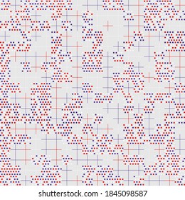 Digital artwork graphic design of simple vector pattern, glitch effect great for web design, website header, business card, invitation, poster, textile print, background.
