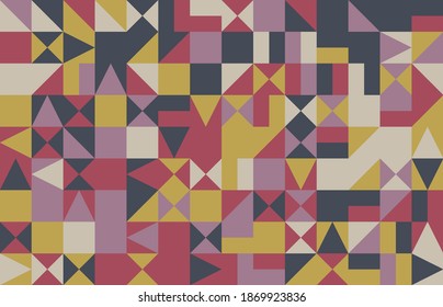 Digital artwork graphic design of simple vector pattern made with geometric shapes and forms, great for web design, website header, business card, invitation, poster, textile print, background.