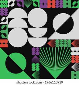 Diseño gráfico de ilustraciones digitales de un simple patrón vectorial hecho con formas y formas geométricas, genial para el diseño web, encabezado de sitio web, tarjeta de visita, invitación, afiche, impresión textil, fondo.