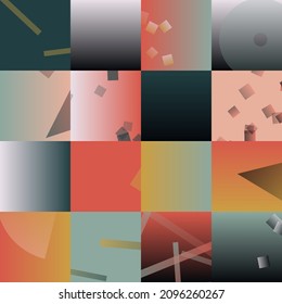 Diseño gráfico de ilustraciones digitales de un simple patrón vectorial hecho con formas y formas geométricas, genial para el diseño web, encabezado de sitio web, tarjeta de visita, invitación, afiche, impresión textil, fondo.