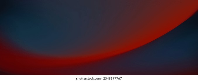 Una obra de arte digital que muestra una mezcla suave de azul profundo y rojo vibrante, creando una forma curva dinámica con textura sutil. 