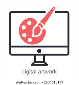 digital artwork vector icon concept design