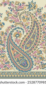 Digital asian paisley pattern design