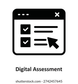 Digital Assessment Vector icon which can easily modify or edit

