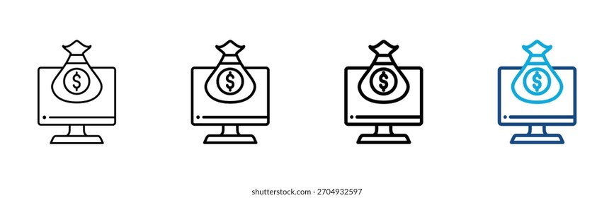 Ícone de ativo digital estilo diferente Conjunto de coleta de estrutura de tópicos Ilustração de vetor
