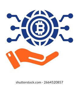 Ilustración vectorial de relleno de iconos de activos digitales
