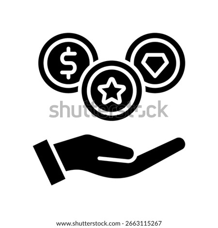 Digital Asset Icon Glyph Vector Illustration