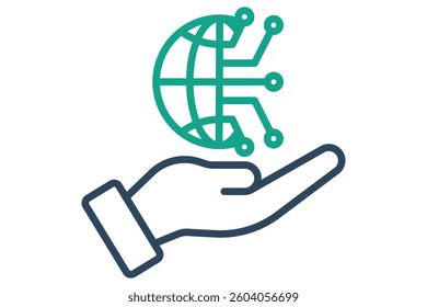 Digital asset icon. line icon style. icon related to digital marketing. business elements vector illustration