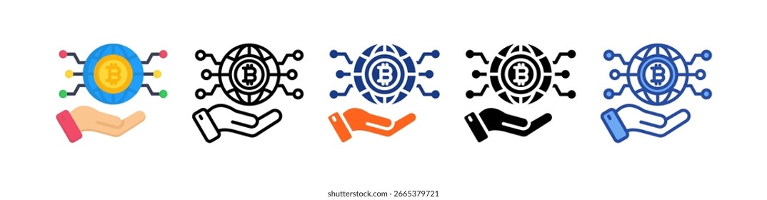 Icono de activo digital Ilustración de estilo múltiple