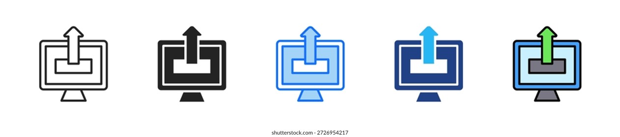 Conjunto de iconos de activos digitales Colección de estilos múltiples