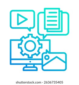 Elemento De Ícone De Gerenciamento De Ativos Digitais Para Design