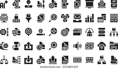 Digital asset management icons High-Quality Vector Icons Collection with Editable Stroke. Ideal for Professional and Creative Projects.