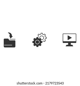Digital Assets Business Management icons set . Digital Assets Business Management pack symbol vector elements for infographic web
