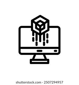 digital assets icon design on white background