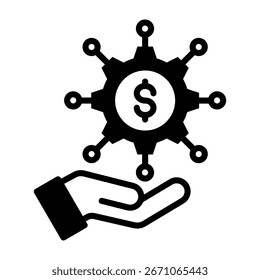 Digital Assets Icon Mixed Style Vector Illustration