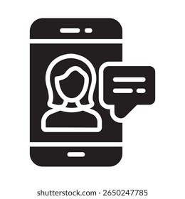 Ícone de vetor de assistência digital que pode facilmente modificar ou editar
