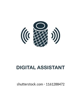 Digital Assistant creative icon. Simple element illustration. Digital Assistant concept symbol design from smart devices collection. Can be used for mobile and web design, apps, software, print.