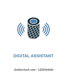 Digital Assistant icon in two colors design. Premium style from smart devices icon collection. UI and UX. Illustration of digital assistant icon. For web design, apps, software and printing.