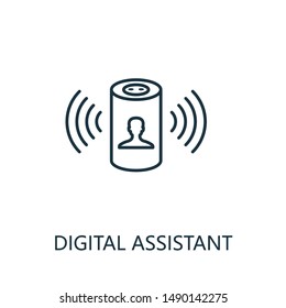 Digital Assistant outline icon. Thin line style from smart home icons collection. Pixel perfect simple element digital assistant icon for web design, apps, software, print usage.
