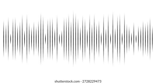 Espectro de frecuencia de ecualizador de onda de sonido de audio digital con Ilustración vectorial