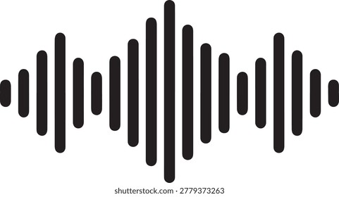 Digital Audio Sound Wave Vector Illustration, Music Equalizer and Voice Frequency Icon