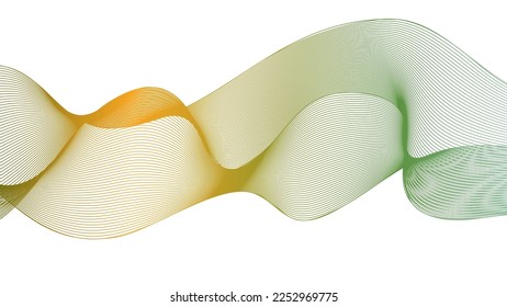 Digital audio spectrum represented as an abstract wave design