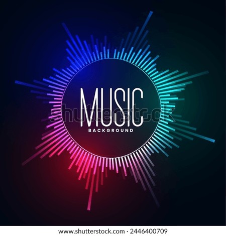 digital audio tune frequency background for entertainment concert vector