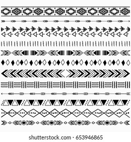 Digital Aztec Borders Elements