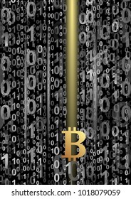 digital background with bitcoin
