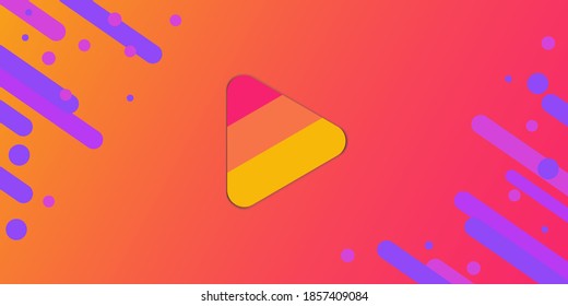 Digital background. Colored modern background in the style of the social network. Stream cover. Social media concept. Vector illustration. EPS10