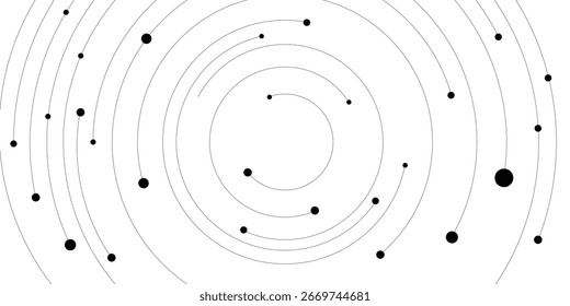 Digital background with connections circle. Abstract network connection. icon logo design. Lines in Circle Form. Vector technology connection logo, abstract sign of line and dots.