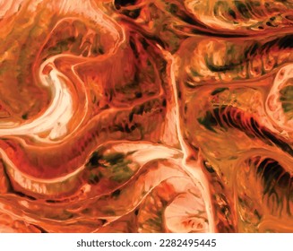 Digital background of curved lines, Fluid art, Liquid color backdrop, Liquid paint effect, Marbled background