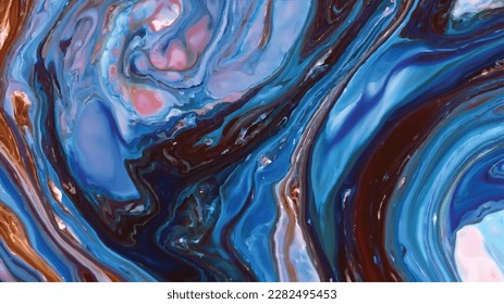 Digital background of curved lines, Fluid art, Liquid color backdrop, Liquid paint effect, Marbled background