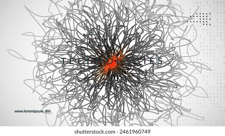 Digital Background. Deep learning: intelligence of the future. Network banner for computing design. Mobile visualization of analytical patterns. Technology Background.