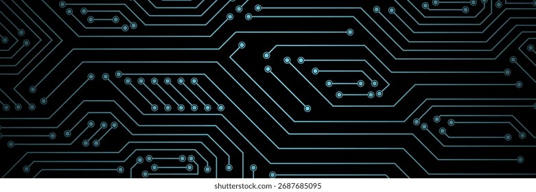 fundo digital com linhas de circuito azul brilhante criando tecnologia moderna e inovação padrão abstrato