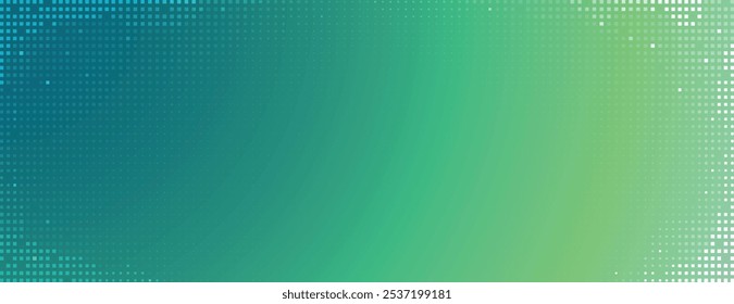 A digital background with a gradient style, featuring green and blue colors. The background has a dotted texture with green and blue hues. Minimal halftone dotted texture vector background