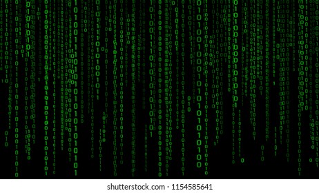 Digital Background Green Matrix Binary Computer Stock Vector (Royalty ...