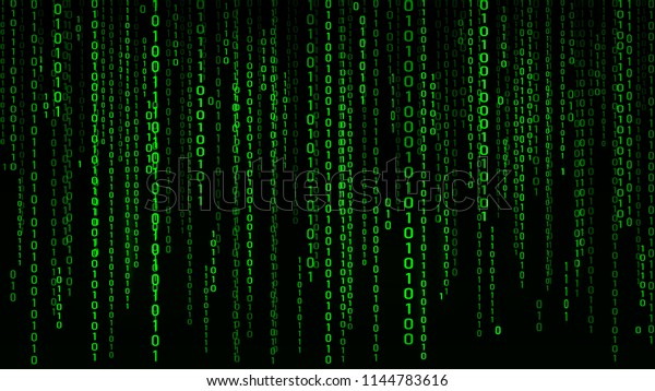 Digital background green matrix. Binary\
computer code. Vector Illustration. Hacker\
concept.
