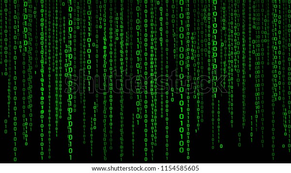 Digital background green matrix. Binary\
computer code. Vector Illustration. Hacker\
concept.