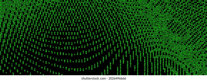 Digital background matrix. Computer code. Vector Illustration. Hacker concept.