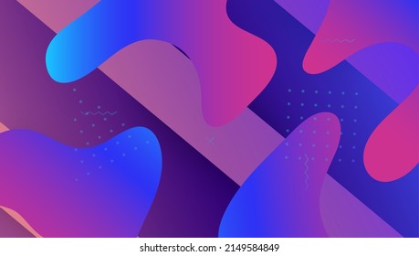 Digital Background. Memphis Frame. Flow Landing Page. Dynamic Shapes. Spectrum Brochure. Color Gradient Shape. Liquid Layout. Blue Trendy Poster. Magenta Digital Background