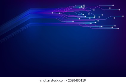 Digital background. Optical fiber of digital communication. Abstract vector illustration of an optical fiber with a stream of information on a dark background. Background for the presentation, banner.