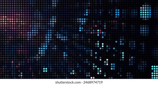 Digital background perfect for tech processes, neural networks, artificial intelligence, data transfer and encryption, digital archives, sound and graphic presentations, science, education, etc