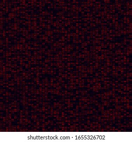 Digital background. Red filled hexadecimal pairs background. Big sized seamless pattern. Neat vector illustration.